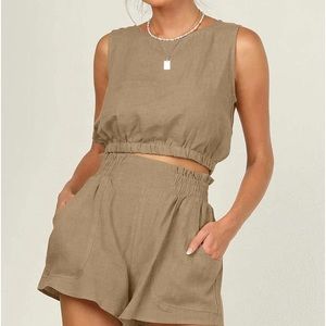 AUTOMET Women’s Summer 2 Piece Outfits Shorts Sets